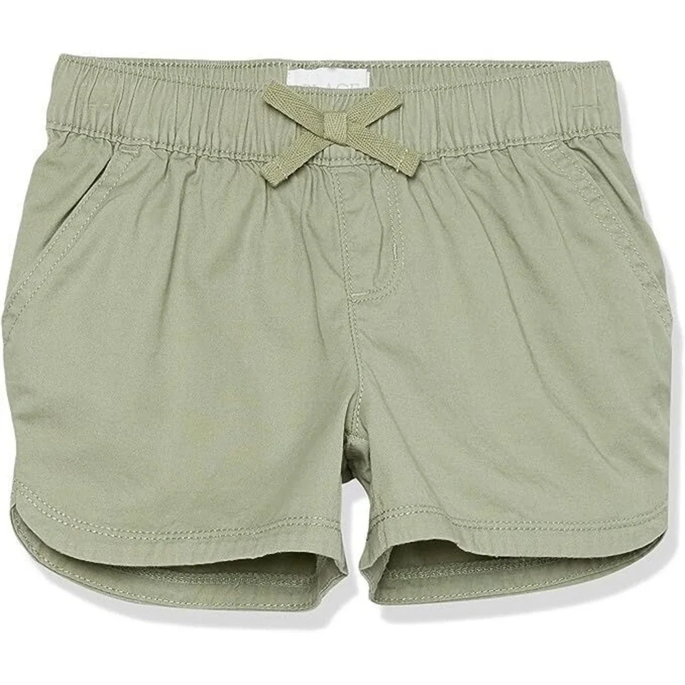 The Children's Place Girls' Slim Pull on Shorts -‎ Misty Glen (Green) - Size 5